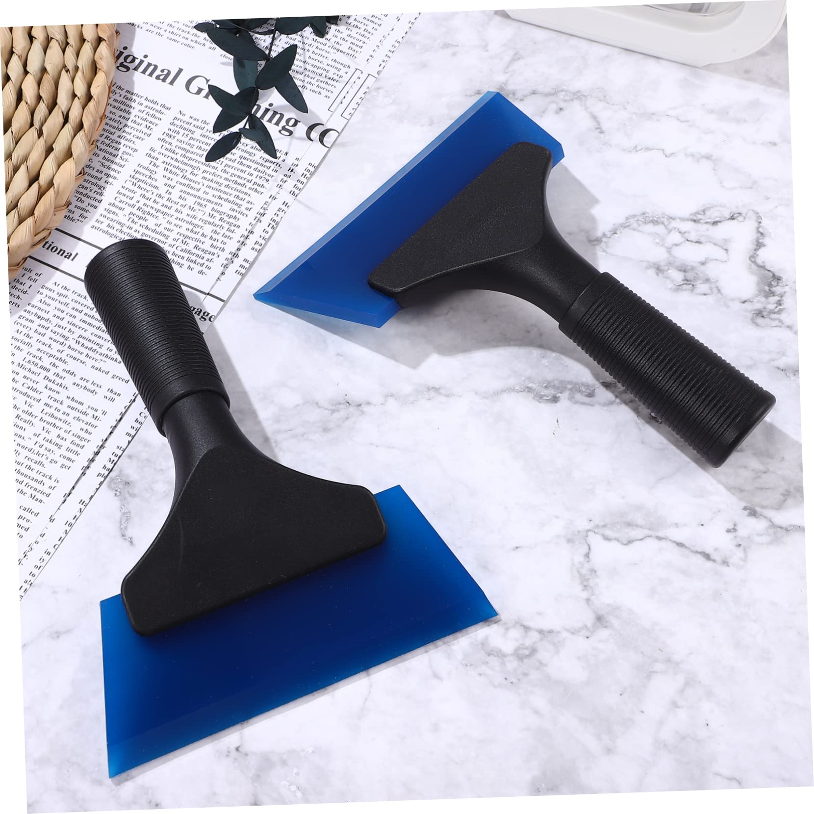 HEALEEP 2pcs Auto Film Scraper Car Squeegee Window Tint Scraper Smoother Ergonomic Handle Vinyl Squeegee Tool Professional Window Cleaner
