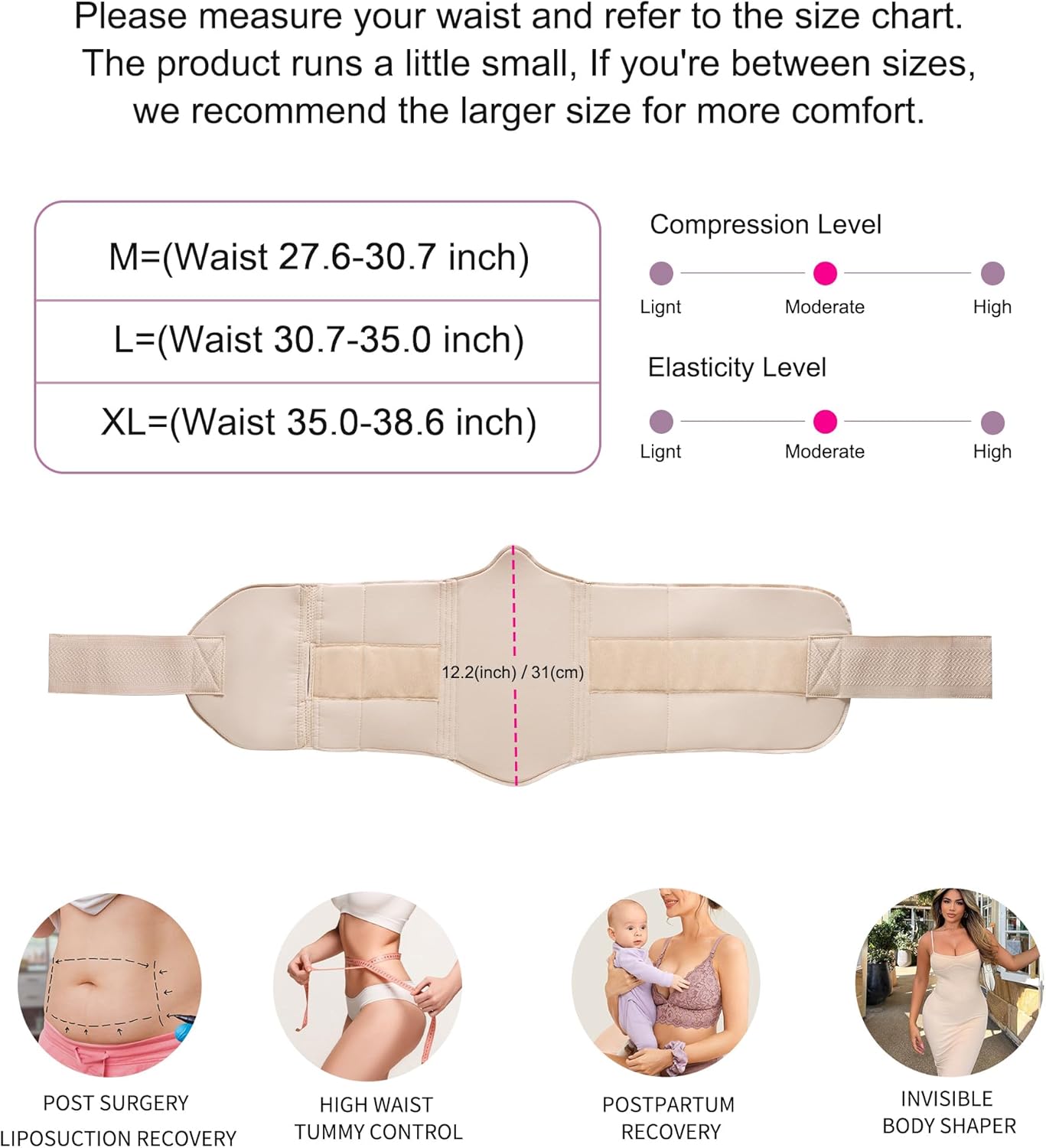 YERKOAD 360 Lipo Foam Ab Board Post Surgery Liposuction Abdominal Compression Boards Tummy Tuck Recovery Waist Cincher - Image 4