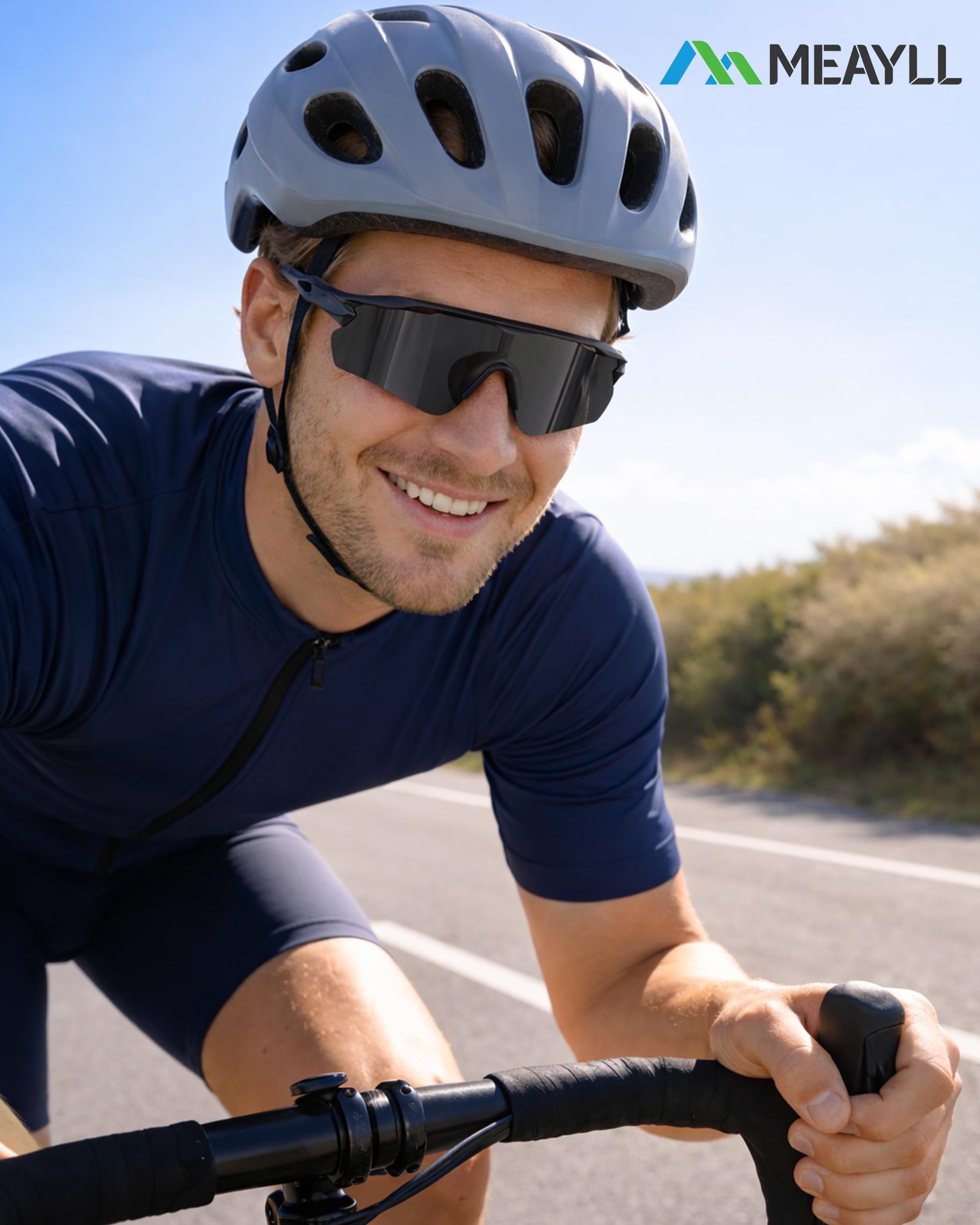Gafas de ciclismo para hombre y mujer, UV400, montura TR90 con alas nasales ajustables, MTB, gafas de sol rápidas para bicicleta, pesca, bicicleta eléctrica