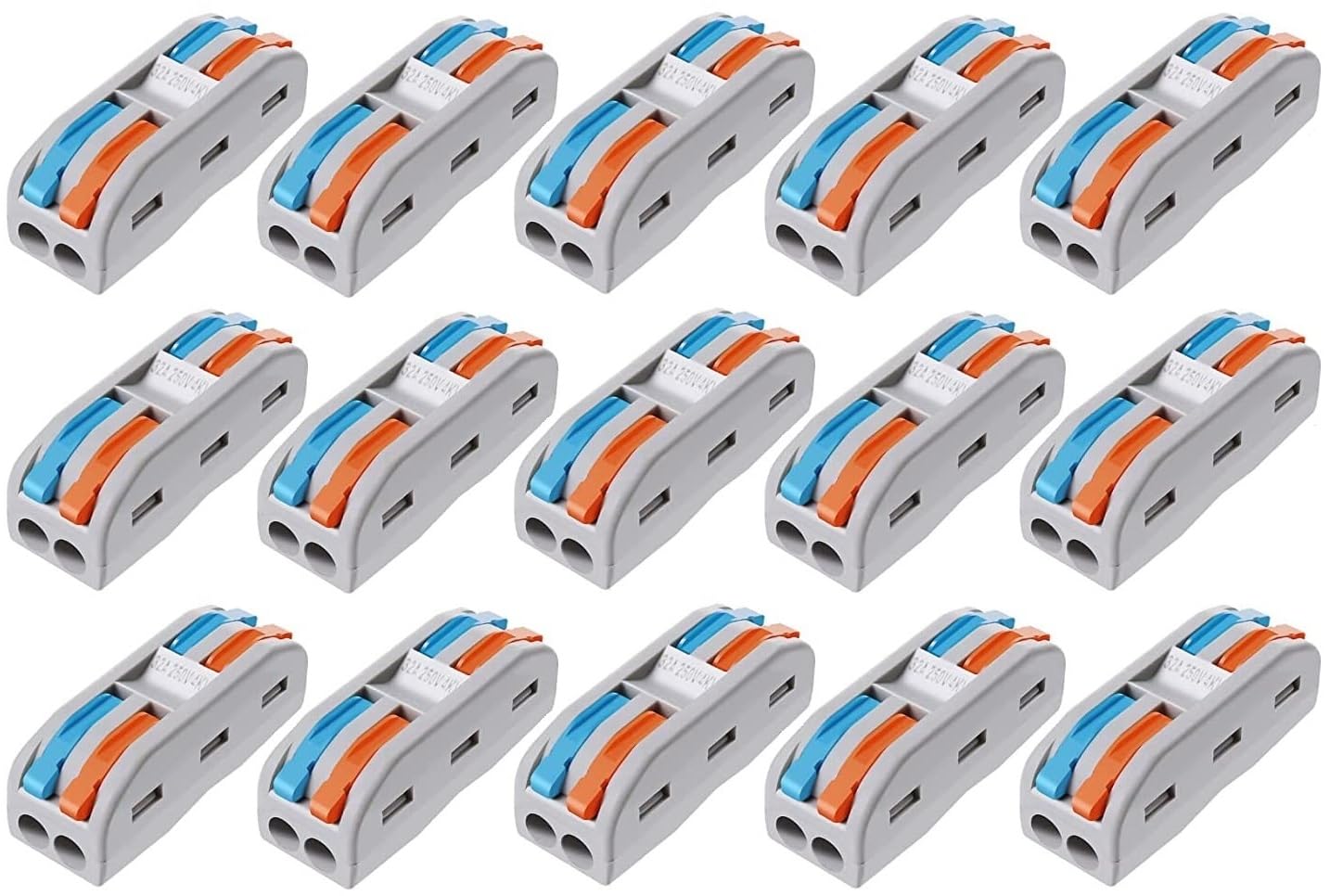 Sugalsu 15Pcs Lever Wire Connectors, 2 Conductor DIY Splicing Connectors Kit for Circuit Inline 24-12 AWG (2 in 2 Out, Colorful) (B0D1YKDLTJ) Amazon Price History, Amazon Price Tracker