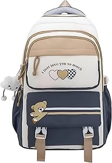 شنطة كتف للمراهقات - شنطة ظهر انيقة وعملية للبنات مع احزمة قابلة للتعديل وهيكل خفيف الوزن ومساحة تخزين واسعة للكتب والادوات والاكسسوارات.