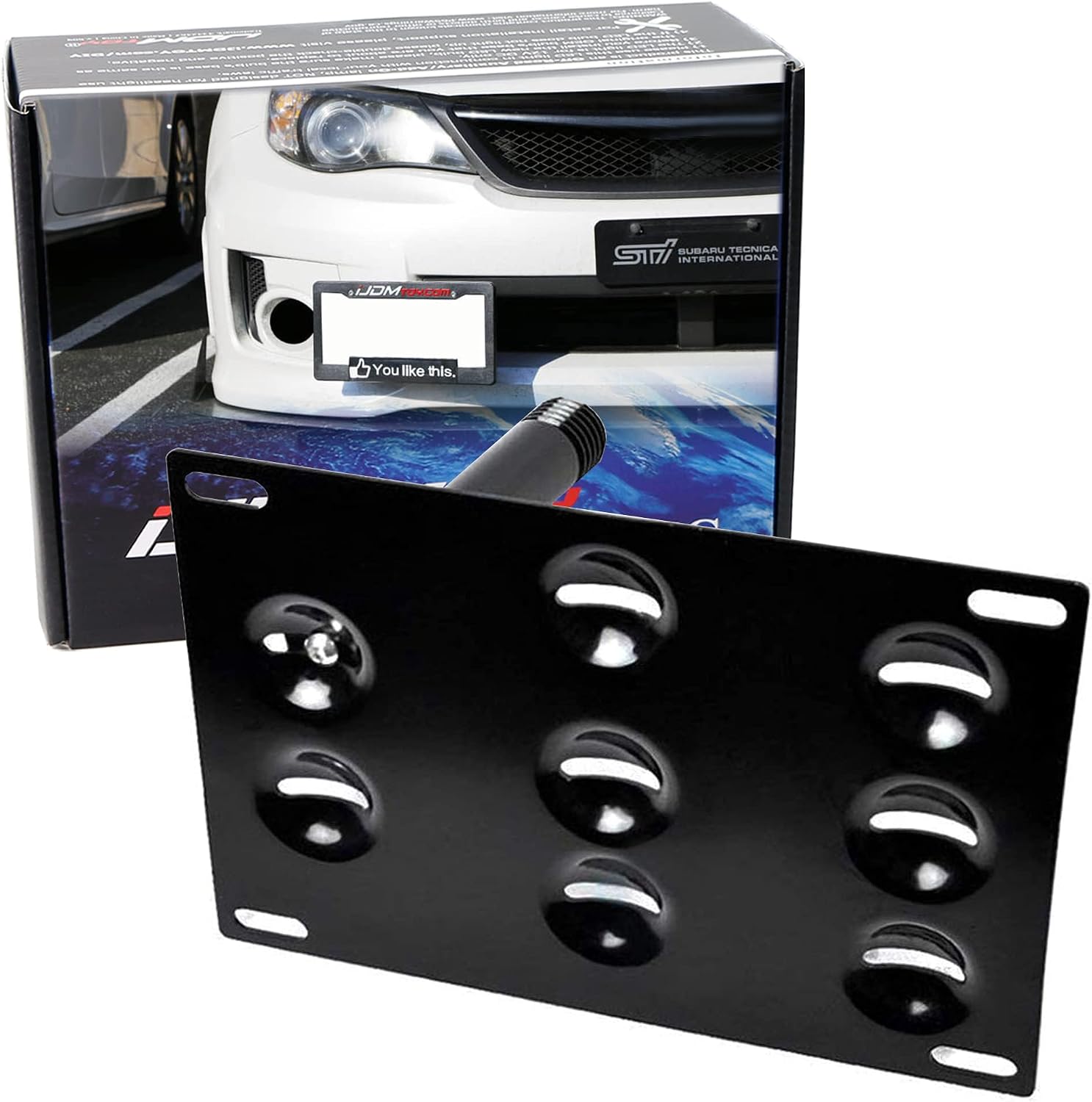 iJDMTOY Tow Hook License Plate Mounting Kit for Subaru WRX/WRX STI