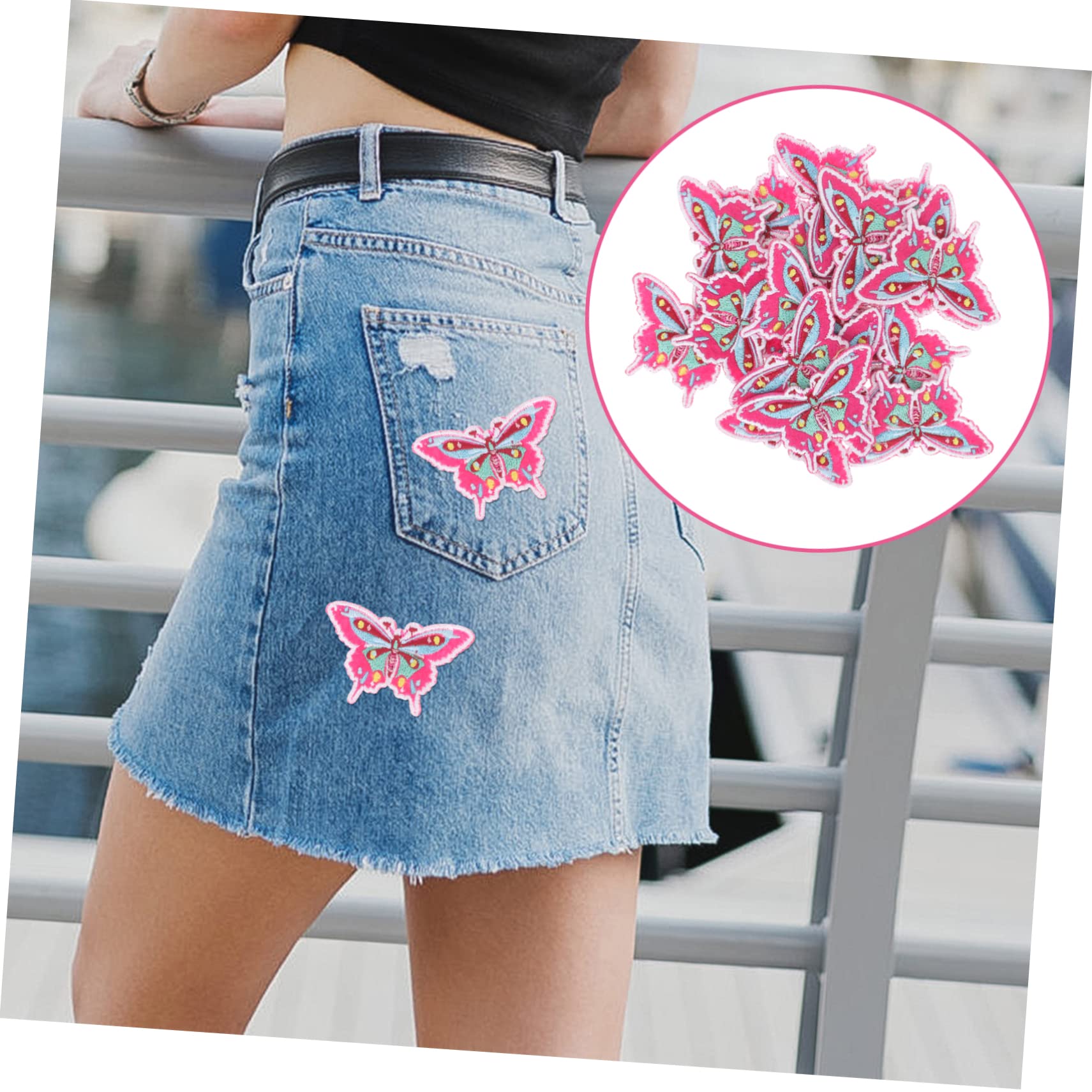 Lurrose 100pezzi Patches Appliques Adesivi Per Decorazioni e Riparazioni Abbigliamento Per Jeans Borse e Accessori