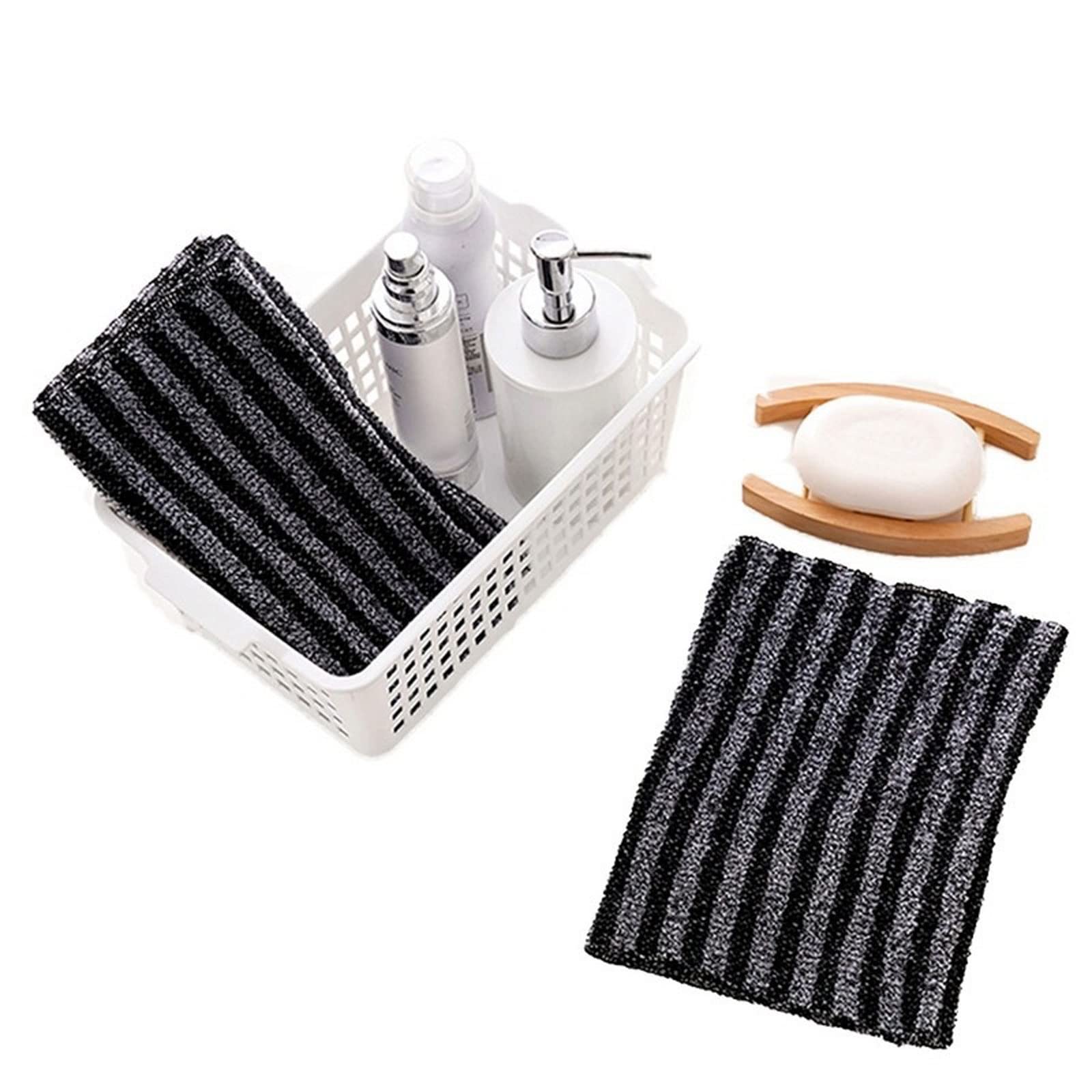 Sfregamento Asciugamano da Bagno Spazzola per Asciugamani in Nylon per Asciugamani per la Schiena Scrub esfoliante Spugna per Doccia Corpo Accessori per Il Bagno
