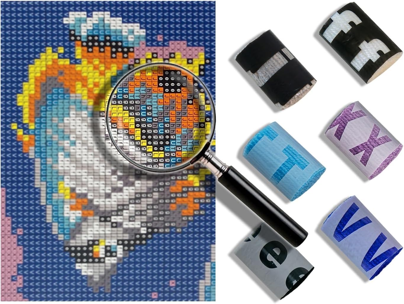 YOOTOM Cute Dog Latch Hook Pillows Kits for Adult, DIY Handmade Embroidery Latch Hook Making Kits with Pre-Printed Canvas 17x17in, Home Sofa Decor & Christmas Gift