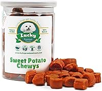 Vista 1 de Lucky Premium Treats Sweet Potato Chewys - Golosinas masticables para perros de tamaño de un bocado, grandes golosinas de entrenamiento para perros