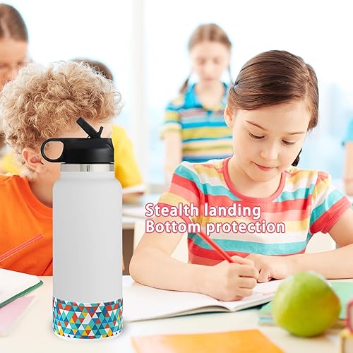 Miniatura 4 de HEYSKAY Bota protectora de silicona para botella de agua Hydro Flask, botella de agua de boca ancha, protector inferior de silicona antideslizante,