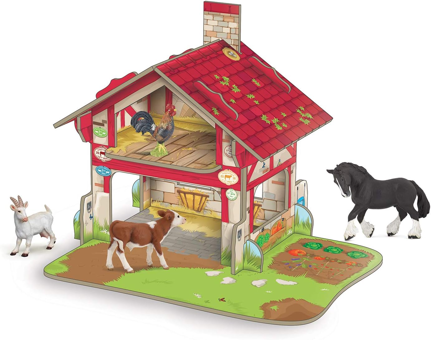 Papo - Mini Farm Playset Toy for Kids - Ages 3+ - Farm Life Collection - Creative Play Farming World - Gift Idea Toy for Girls and Boys