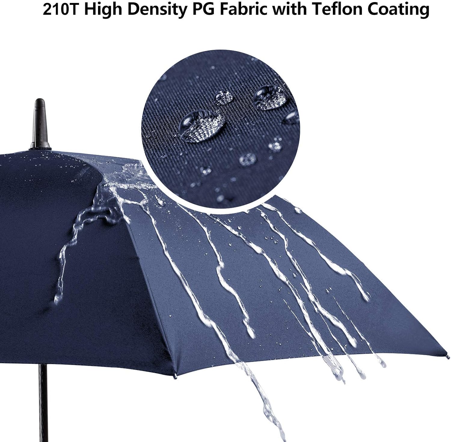 Leebotree Stick Umbrella, Auto Open Windproof Umbrella with 51 Inch Large Canopy Waterproof and J Handle Golf Umbrella for Men Women