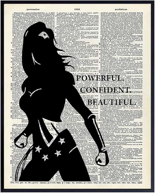 Powerful Confident Beautiful Woman Dictionary Art, Home Decor - Inspirat...