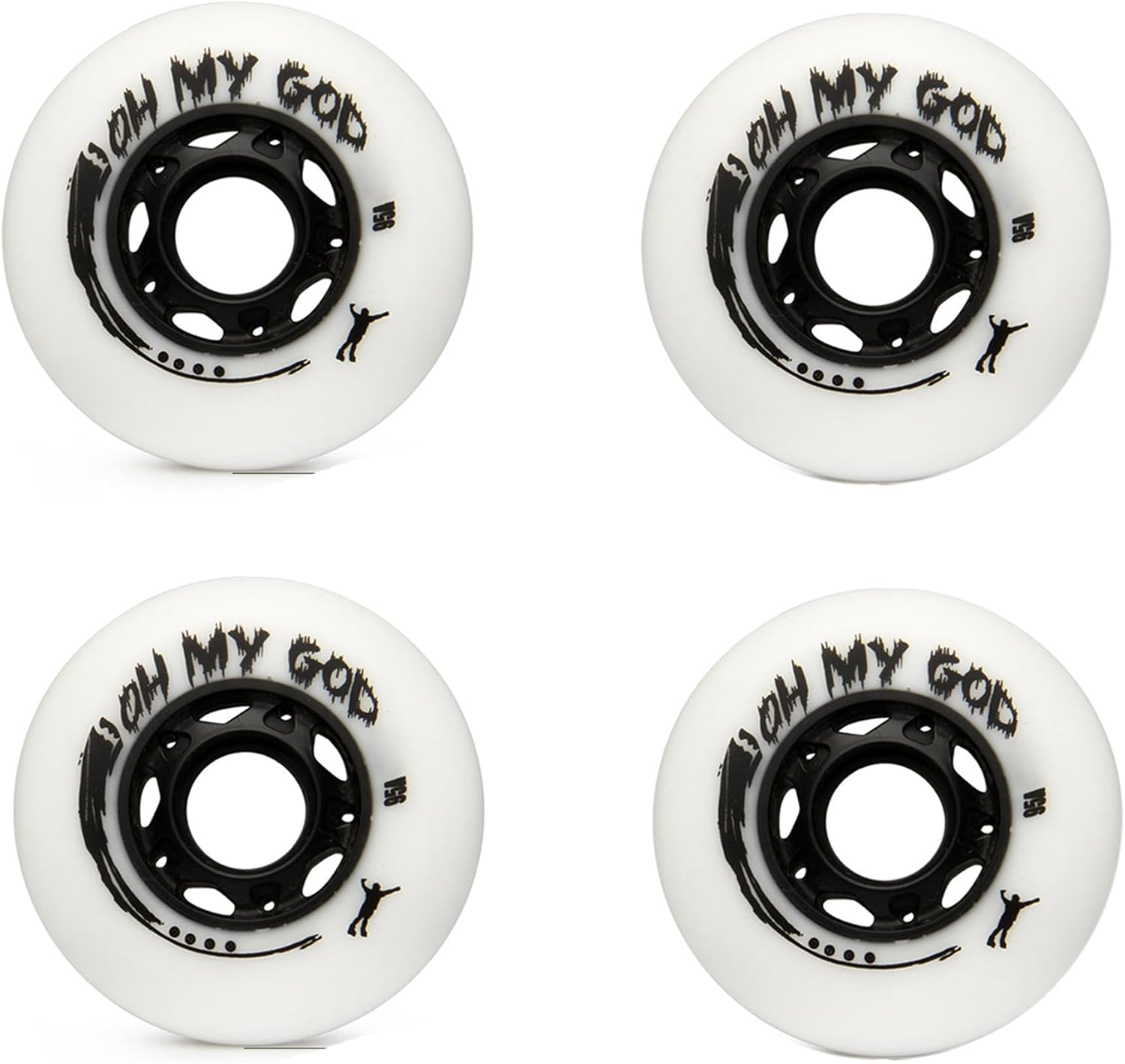 4 Pack Inline Skate Wheels Indoor Outdoor 95A Inline Roller Skate Hockey Brake PU Wear-Resistant Wheel for 72mm 76mm 80mm Diameter