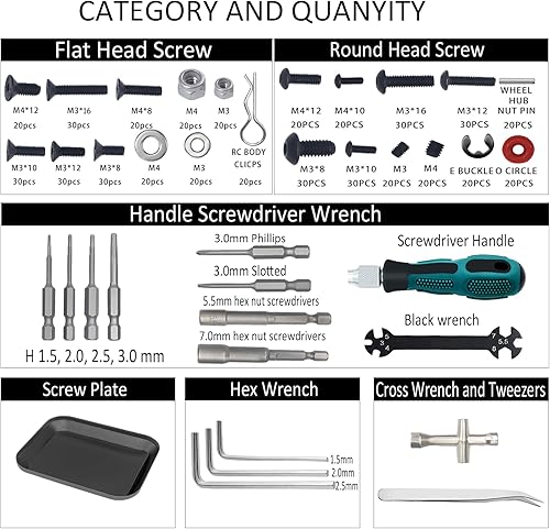 Miniatura 2 de Juego de herramientas de reparación de soporte de trabajo de reparación de automóvil a control remoto, rotación de 360 grados y 523 piezas