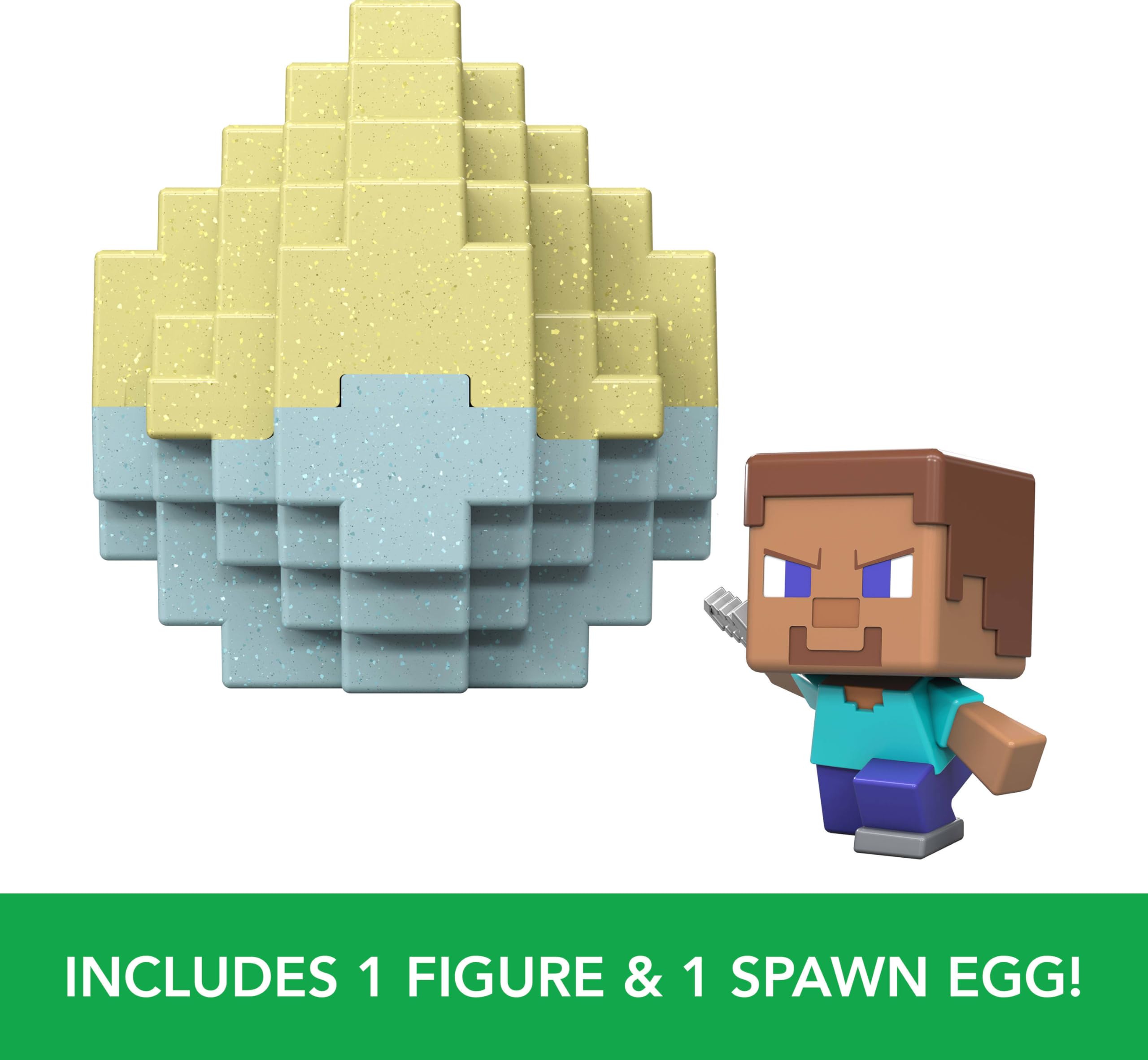 Huevo Spawn Minecraft Mattel - Figura Mini Brown Rabbit Coleccionable