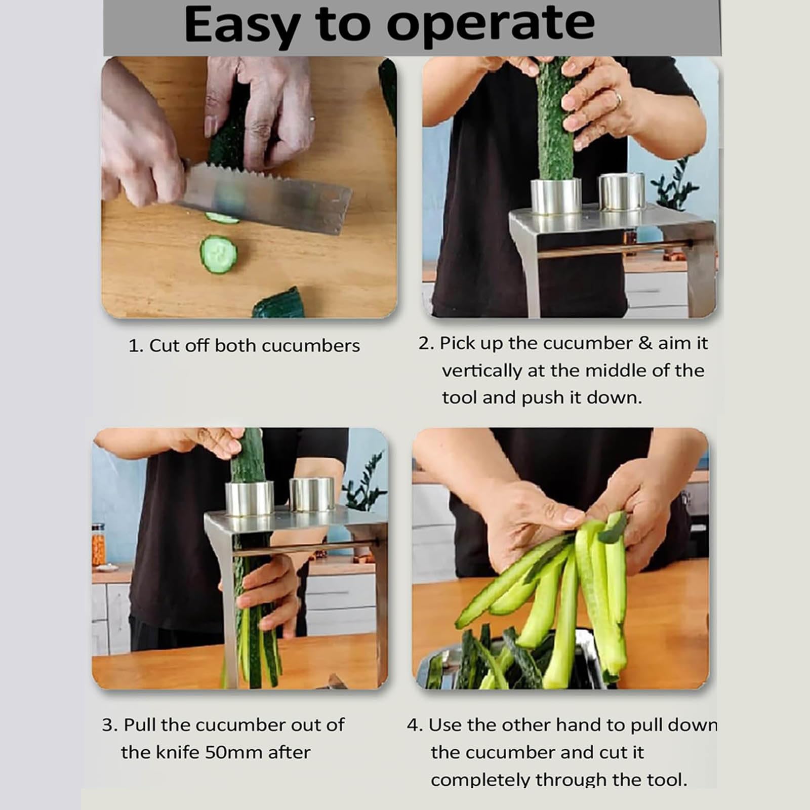 Cortador manual de verduras, acero inoxidable con cuchillas reemplazables para cortar rápidamente ensaladas, cocinar y preparar sushi