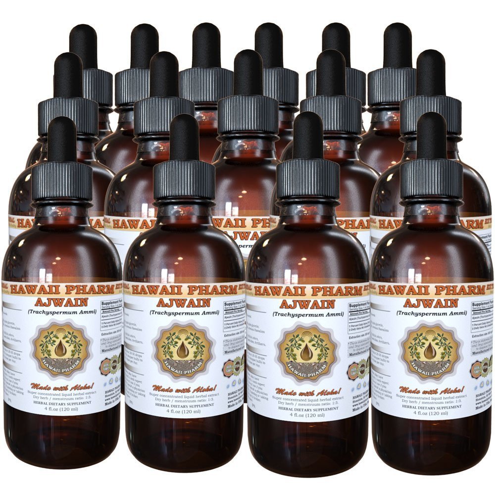 Ajwain Liquid Extract, Organic Ajwain (Trachyspermum Ammi) Seeds Tincture Supplement 15x4 oz