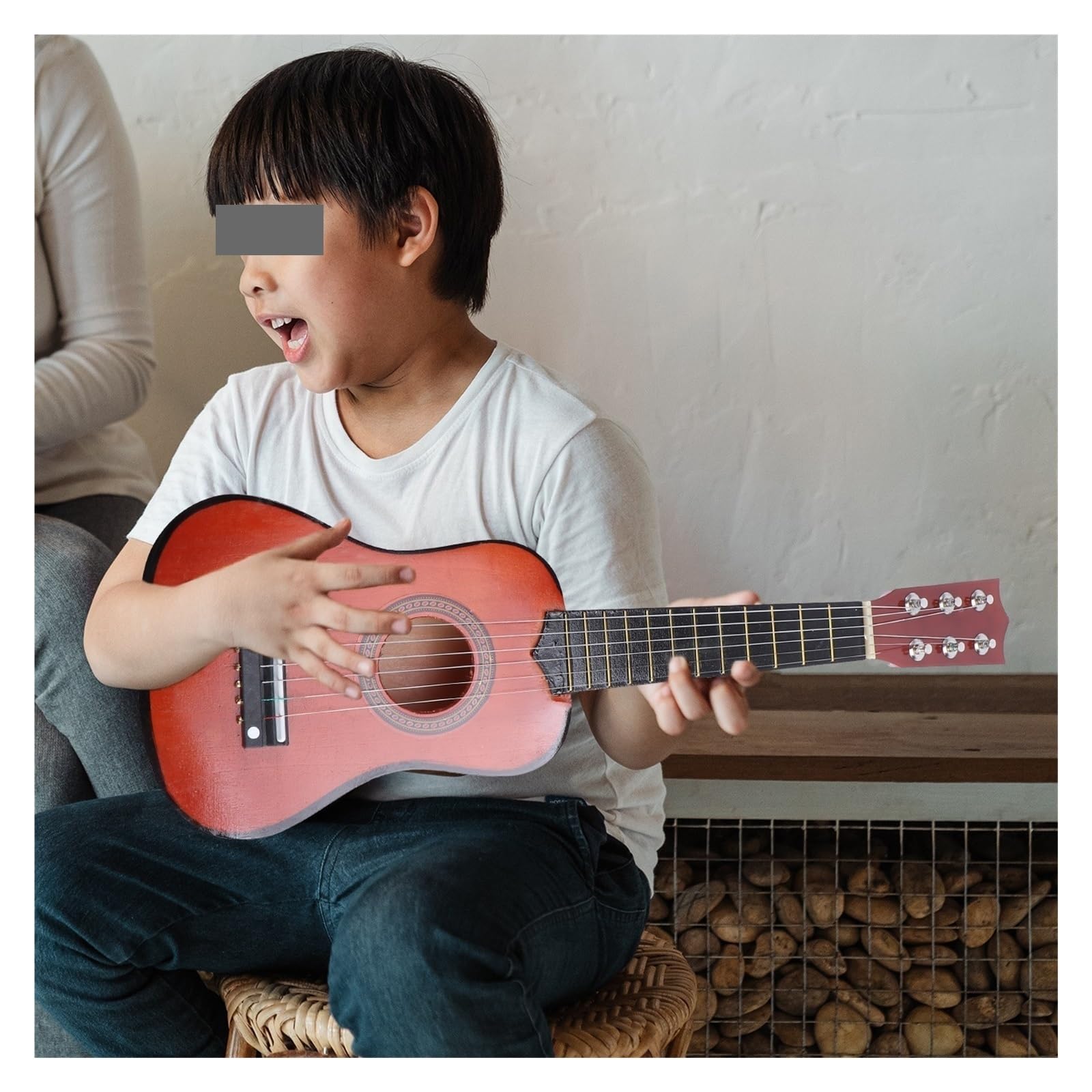 21 Inch Guitar Mini Guitar Musical Instrument Wooden Craft For Beginner Folk Guitar (Color : Coffee, Size : 21 Inch)