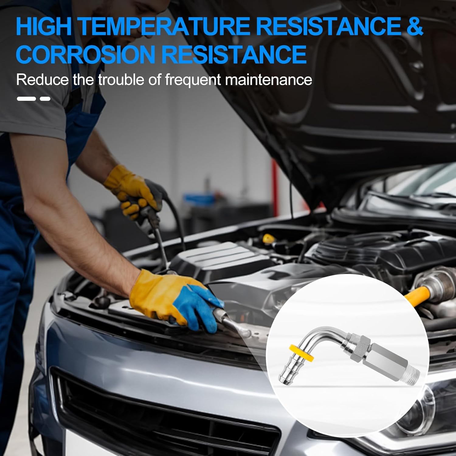 Upgraded Heater Hose Connector Compatible with Dodge Ram 6.7L Cummins 2007.5+, Replacement Part 52014739AG, 55056711AC, 55056966AA, 68005253AA