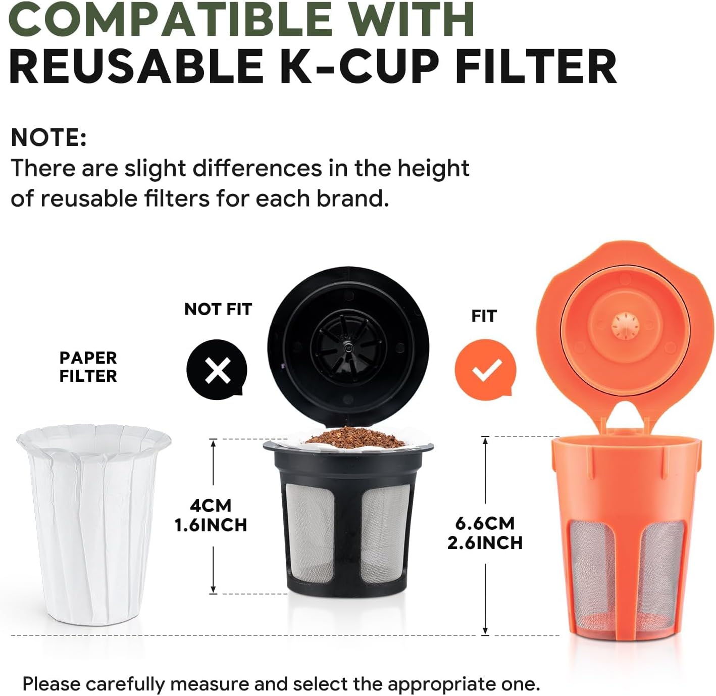 200 Pack Disposable Paper Coffee Filters K Cup Paper Filters for 2.0 K-eurig Single Brewer Reusable Cups, K-Cup Coffee Pods, Fit Most 2.0 K eurig Single Serve Filter Brands Coffee Pods (White, Large) - Image 3