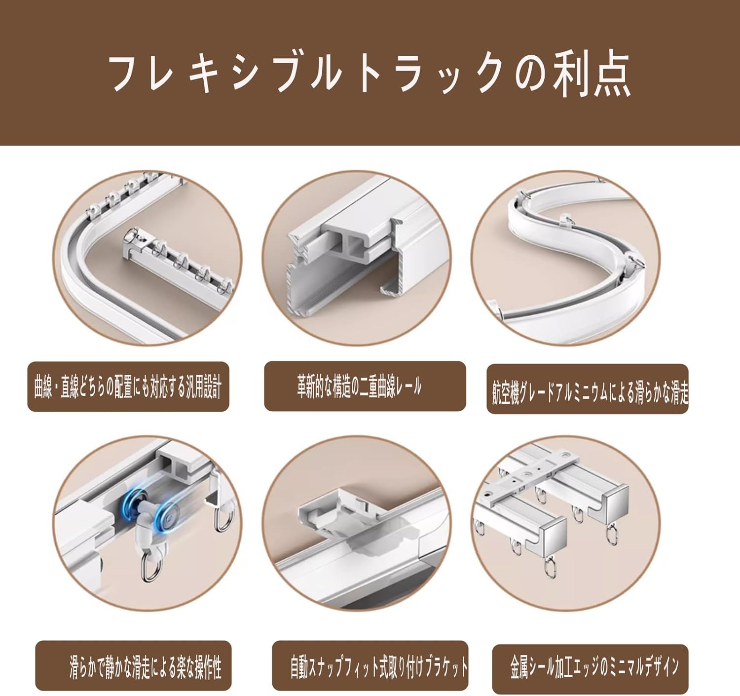 車用窓円形 カーテンレール、自由に曲げられる、簡単に長さをカットできる 、天井DIY、凸窓、直線窓、車窓、丸窓、コーナー窓、不規則窓