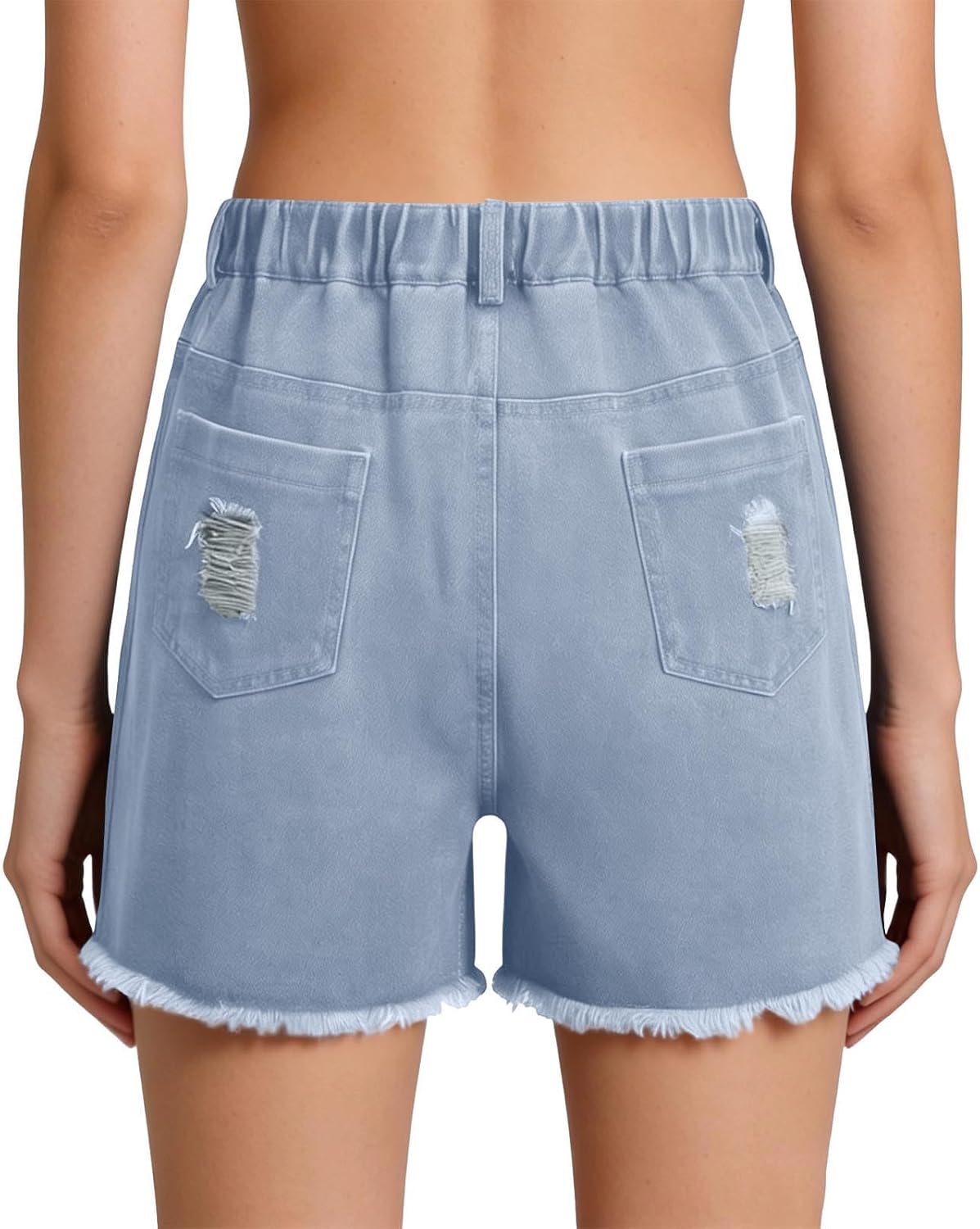 Jean Shorts Womens High Waisted Ribbed Denim Shorts Fashion Loose Fit Short Jeans Summer Short Pants with Pockets