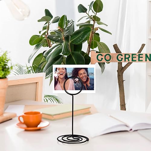 Miniatura 6 de Soporte para números de mesa, soporte para tarjetas de lugar, con nombre delicado, reutilizable, para fotos, notas, para boda, fiesta de cumpleaños,