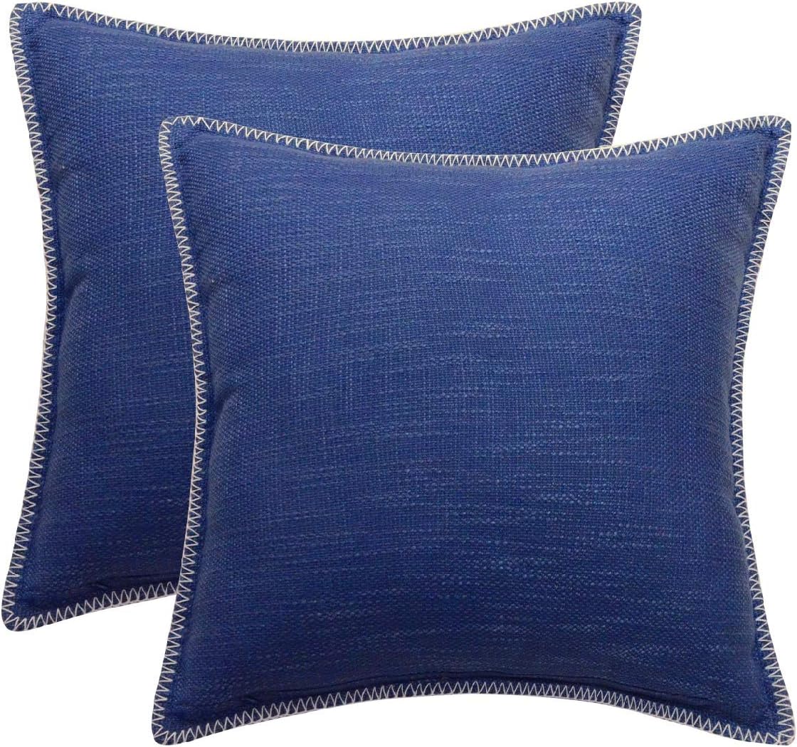 Hahadidi Pack of 2 Pillow Covers with Trimmed Stiching Edge
