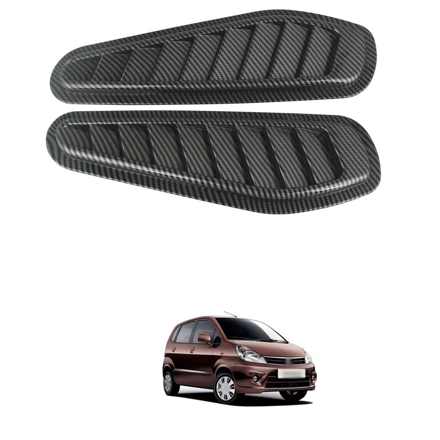 PRIKNIK Air Flow Car Fender Side Duct Sporty Racing Fender Look Vent Air Flow Car Decorative Sticker Compatible with Z-en E-stilo Old