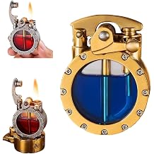 Retro Metal Rocker Kerosene Lighter, for Male Father and HusbandGold