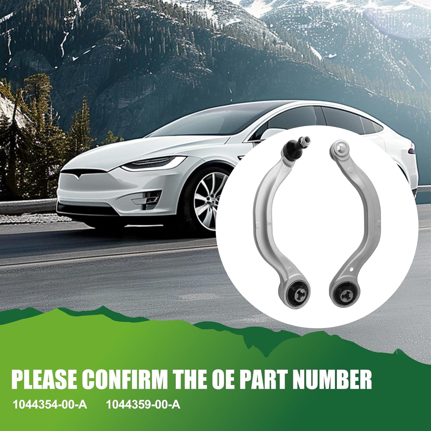 Front Lower Control Arm with Ball Joints for Model 3 2017-2023, Model Y 2020-2023,replacement for 1044354-00-A,1044359-00-A,Set of 2