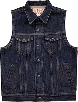 Red Tornado 21oz Selvedge Denim Tucker Vest M/40 at Amazon Men's