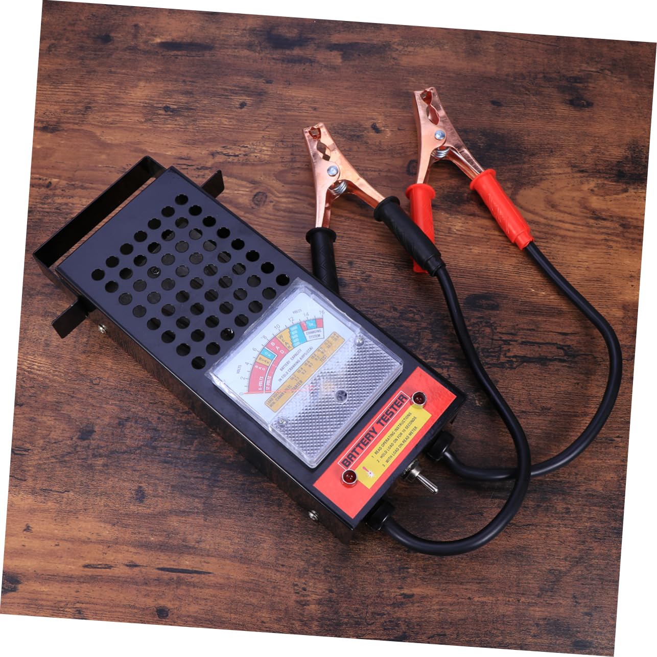 12v Tester Akumulatorów z Wskaźnikiem Świetlnym Precyzyjny Pomiar Do Samochodów Naprawy Pojazdów Obciążenie Do Łatwy Użyciu z Super-chwytami