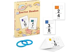 Math Game Fraction War Flash Cards: Engage in Fraction Mayhem for Grades 3-6