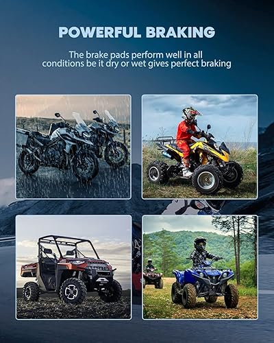 Miniatura 6 de ECCPP Pastillas de freno para Yamaha FZ1 FZ6 FZ8 YZF R1 R6 R6S YZF600R, FA380 FA174 Pastillas de freno delanteras+traseras