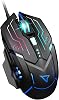 GK-XLI RGB USB Gaming Mouse Wired with Chroma Backlight Mode Adjustable High Precision DPI Ergonomic Mouse for PC Computer Laptop Gamer