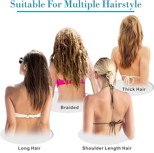 Miniatura 5 de Aegend - Gorros de natación para cabello largo (2 unidades), gorras de natación de silicona duradera para mujeres, hombres, adultos, jóvenes, niños,