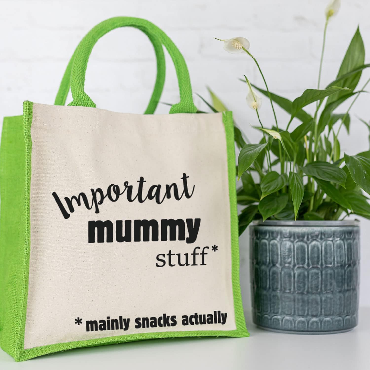 Stickerscape Important Grandma Stuff Canvas Bag, Green - Image 5