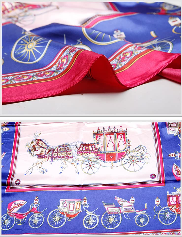 10PCS Women Girls Square Satin Scarves Fashion Printed Neckerchief Necktie Shawl Headscarves Hairband Wristband (Color Random)4