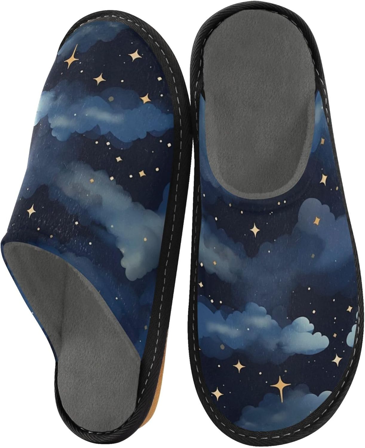 Nebula Star House Slippers – Cozy Fuzzy Slippers for Guests, Washable & Disposable, Perfect for Shoeless Home, Spa & Hotel Use A110794