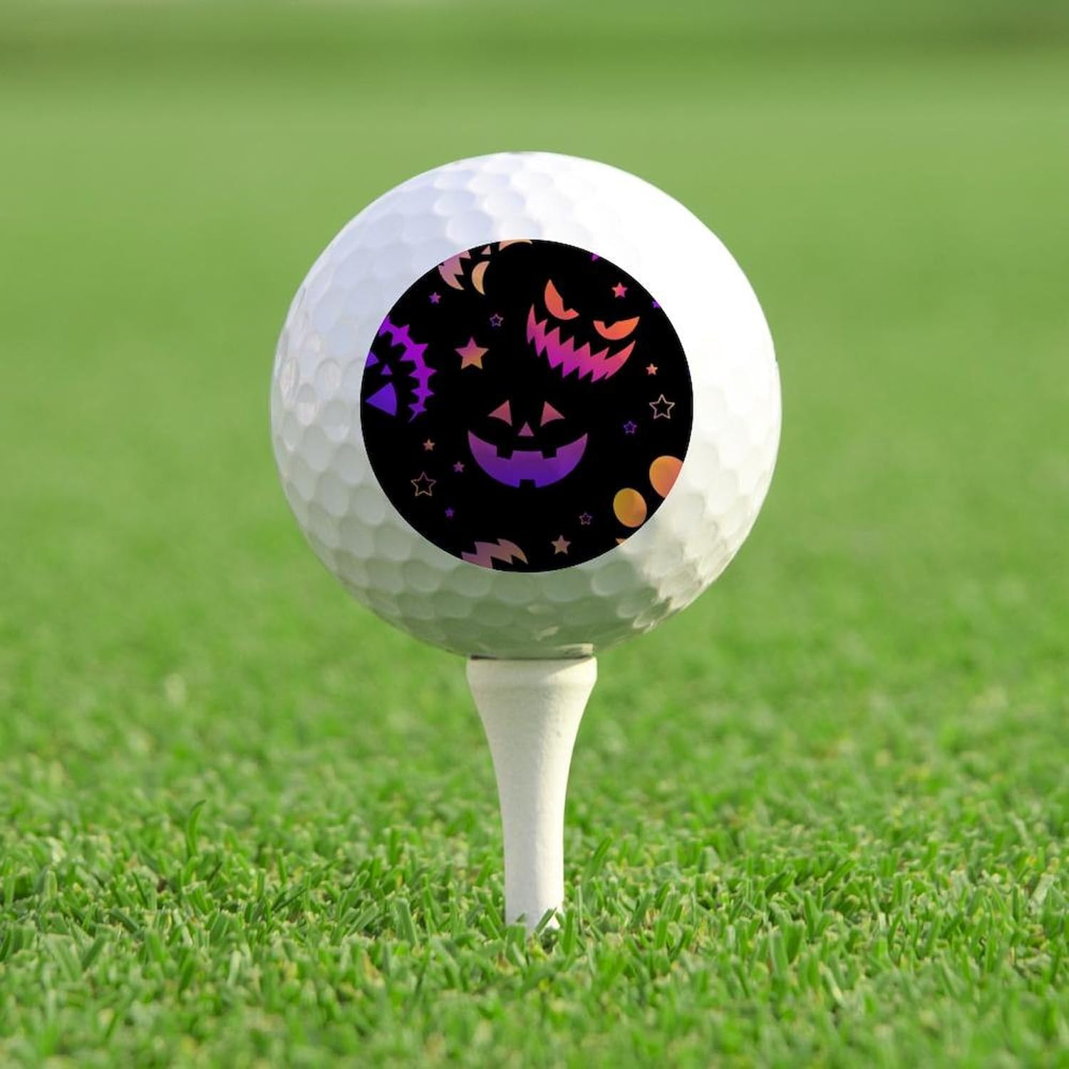 CafePress Rainbow Pumpkin Faces Novelty Golf Balls (Pk of 12)