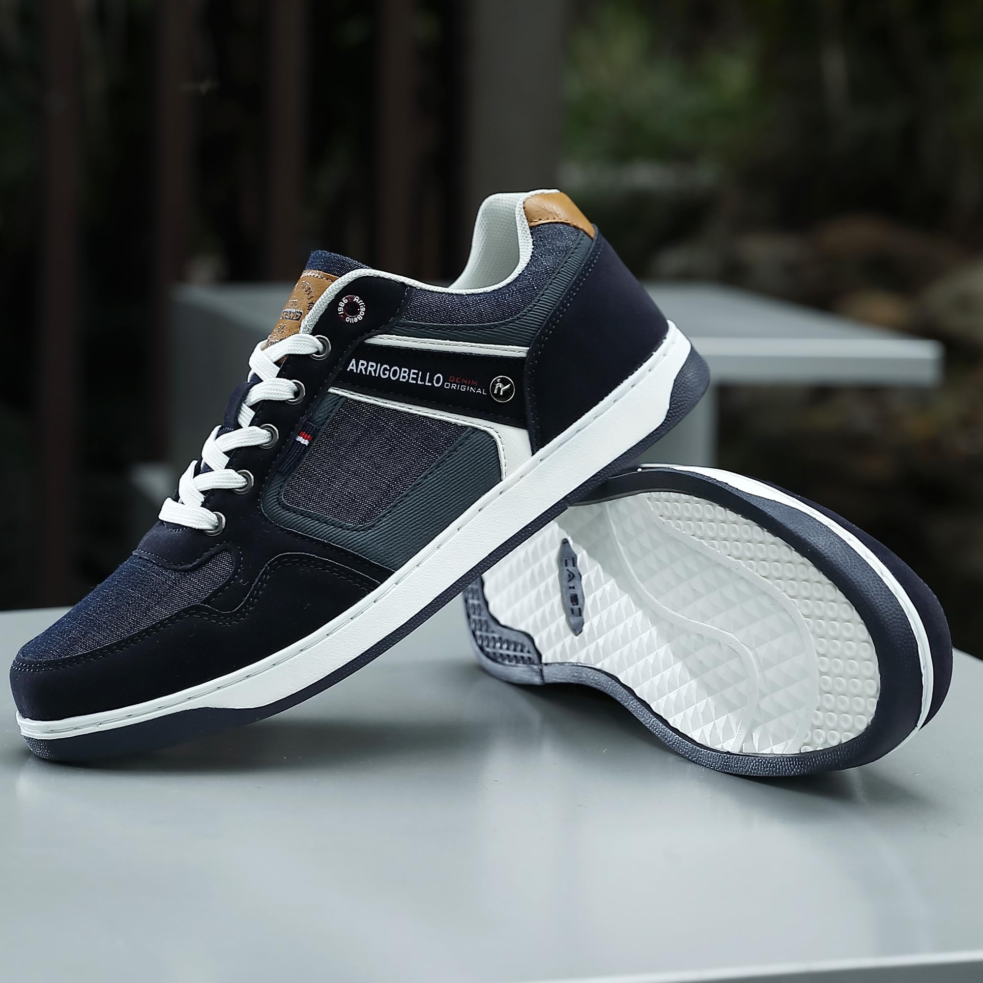 ARRIGO BELLO Sneakers Uomo in PU Pelle - Scarpe Casual da Ginnastica Eleganti Sportive per Interno ed Esterno, Taglie 41-46
