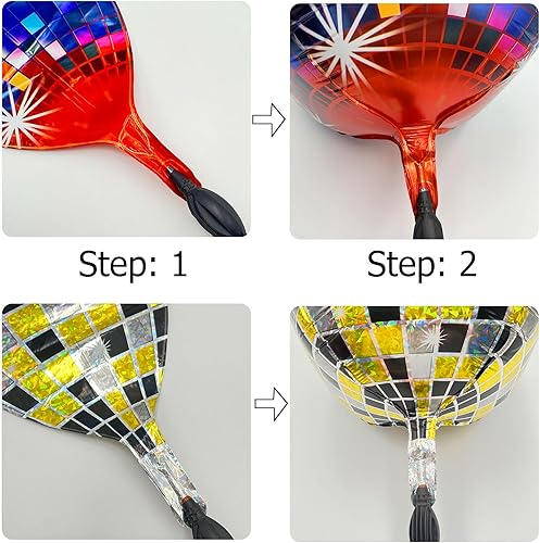 Miniatura 2 de Globos de bola de discoteca, 12 piezas de decoraciones de cumpleaños de 22 pulgadas, globos gigantes de aluminio 4D, globos redondos de Mylar para
