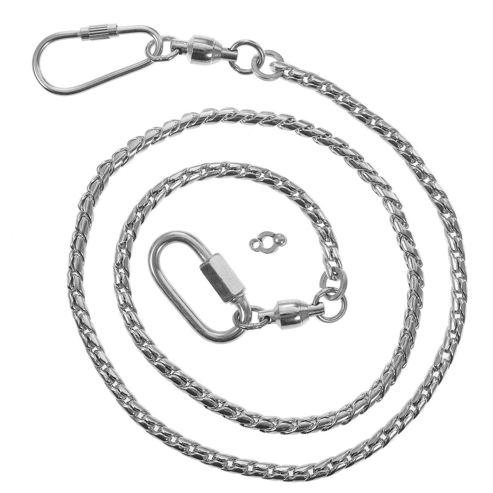 Chaîne de cheville perroquet acier inoxydable durable argenté