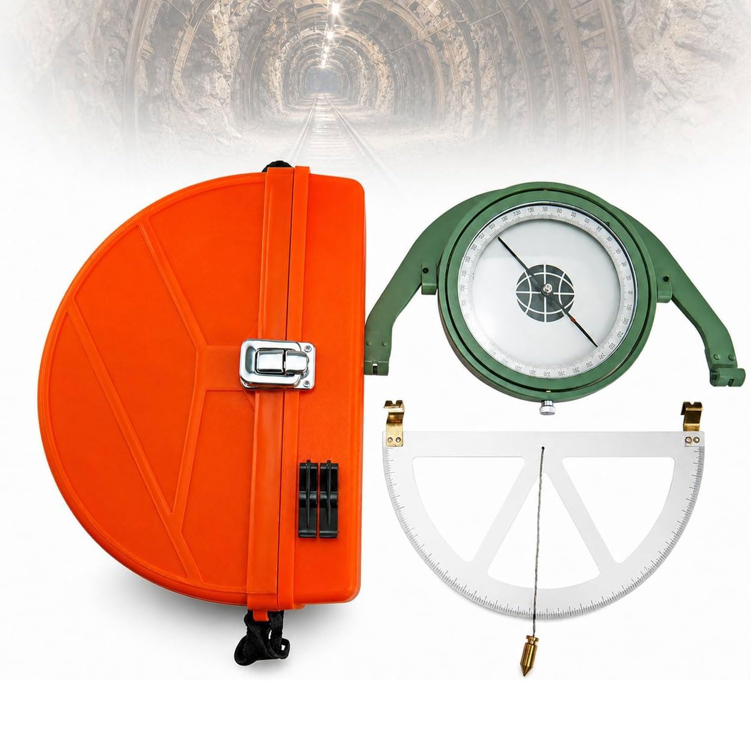 JOSBY Bussola da Miniera Sospesa Ad Alta Precisione, Autolivellante, Bussola da Miniera con Indicatore di Inclinazione, Utilizzata per Misurare La Direzione. Kit Bussola da Miniera Sospesa, per