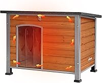 Aivituvin Iron Frame Insulated Dog House - Weatherproof Outdoor/Indoor Kennel with Raised Feet for Small Medium Large Dogs up to 100lbs