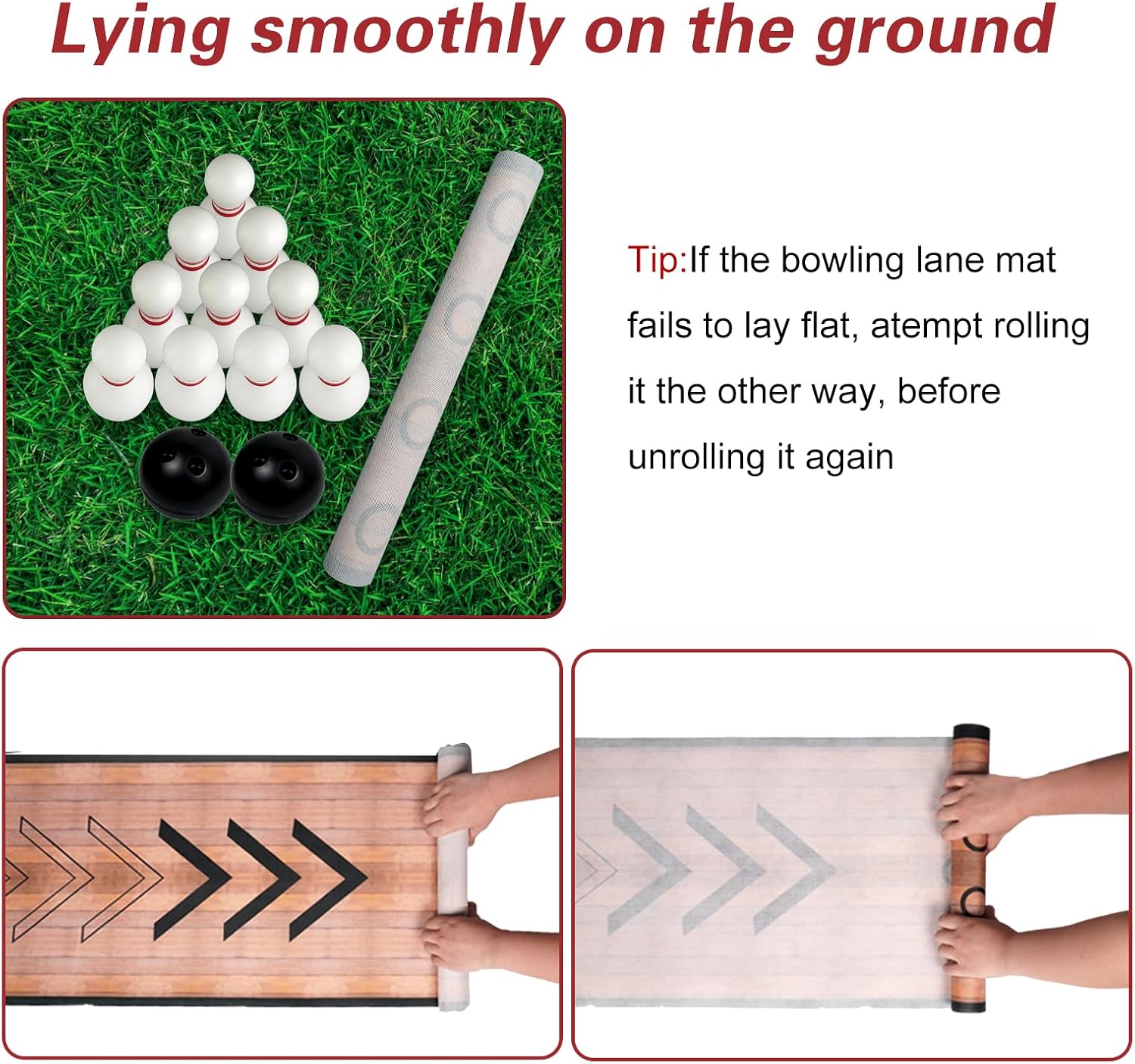 2 Sets Mini Bowling Set with Lane Full Bowling Pins and Ball Set for Home Family Friends Indoor and Outdoor