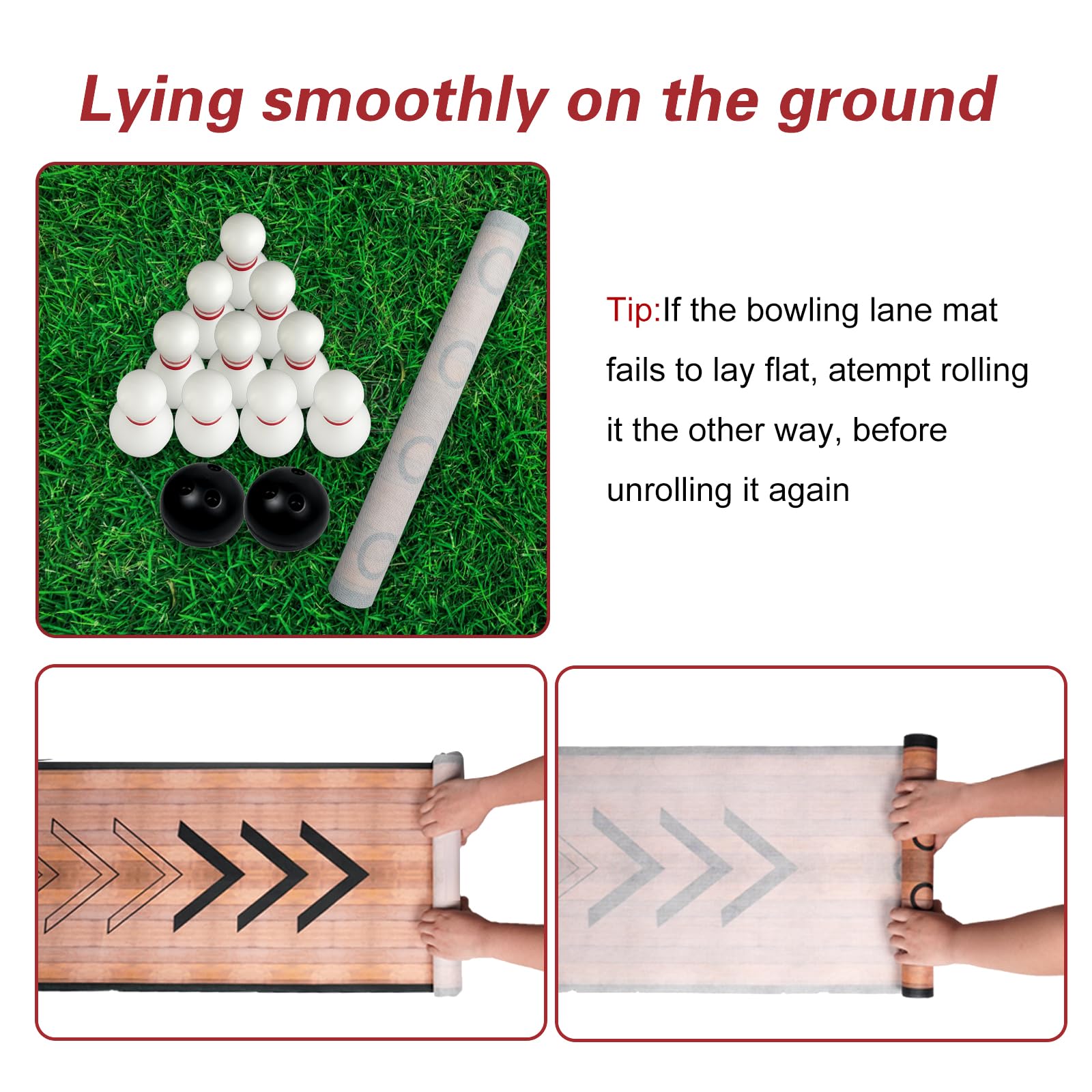 Set da 2 mini bowling con piroli da bowling e palla set per casa, famiglia, amici, interni ed esterni