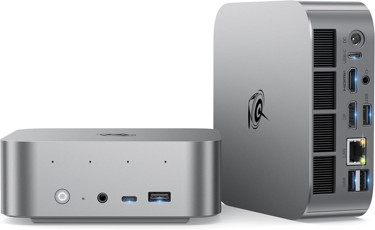 Beelink SER9 Pro+ AI Mini PC, AMD Ryzen 7 H255 (Up to 4.9GHz), 32GB LPDDR5X 7500MT/s 1TB NVMe SSD, Radeon 780M, Built-in Mic/Speaker, USB4, WiFi 6, 2.5G LAN, 4K@240Hz Triple Display, Desktop Computer