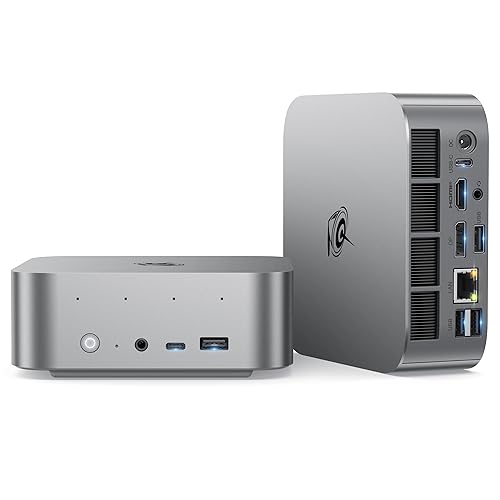 Beelink SER9 Pro+ AI Mini PC, AMD Ryzen 7 H255 (Up to 4.9GHz), 32GB LPDDR5X 7500MT/s 1TB NVMe SSD, Radeon 780M, Built-in Mic/Speaker, USB4, 4K@240Hz Triple Display, WiFi 6, 2.5G LAN, Desktop Computer