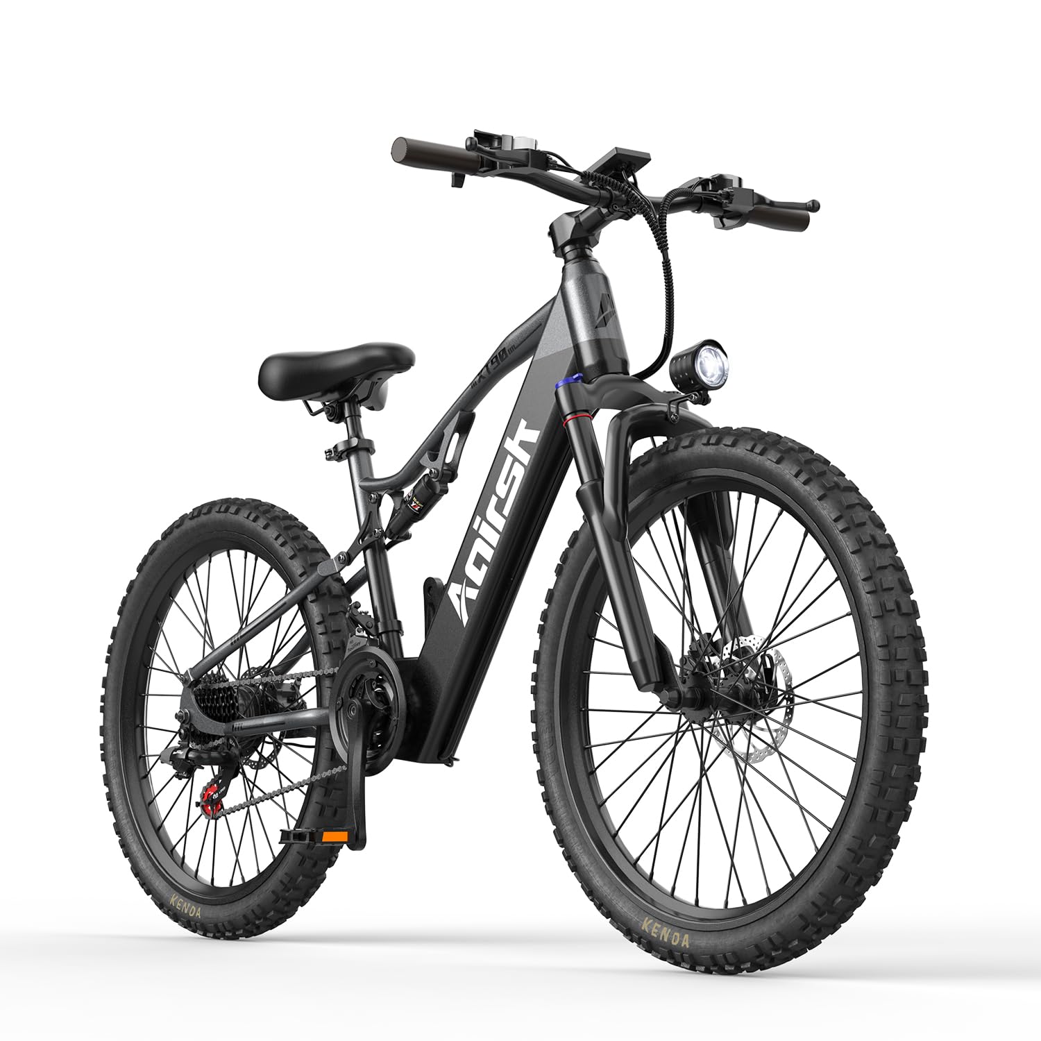 XT90 - Bicicletta elettrica per adulti, 26 pollici, con motore da 250 W e batteria da 48 V 20 Ah, autonomia 100 km, cambio a 21 marce, sospensione completa, pneumatici Fatbike 26 x 2,6", mountain bike