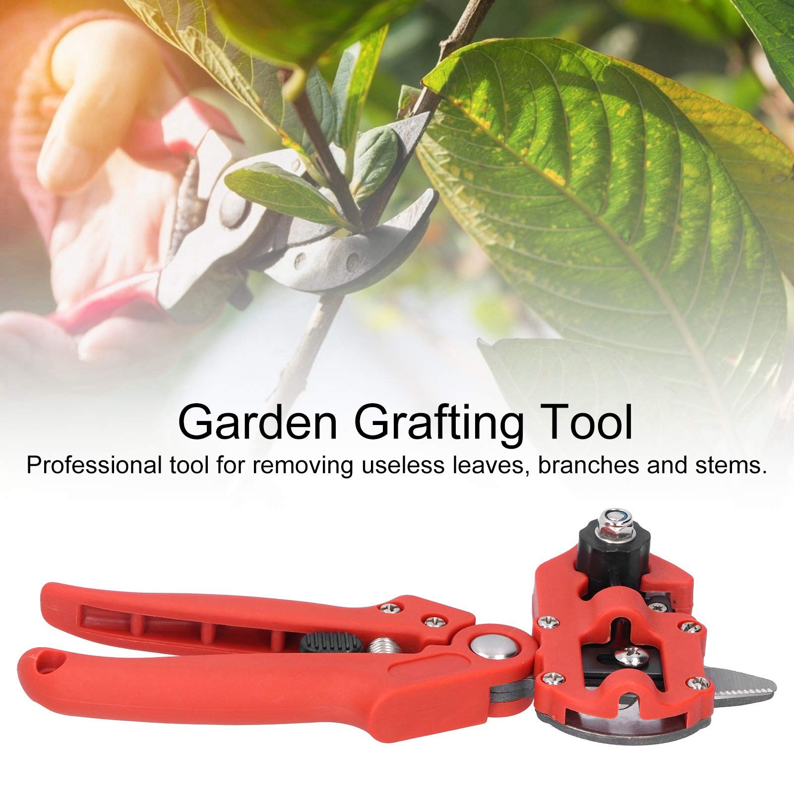 Cocoarm Set di Attrezzi per Innesto da Giardino Cesoie per Potatura per Innesto di Alberi in ABS con Custodia Taglio Preciso dei Rami per Potatura e Giardinieri per Innesti di Piante (rosso)